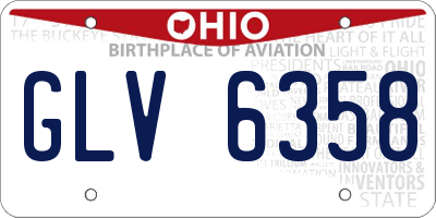 OH license plate GLV6358