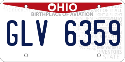 OH license plate GLV6359