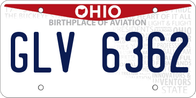 OH license plate GLV6362