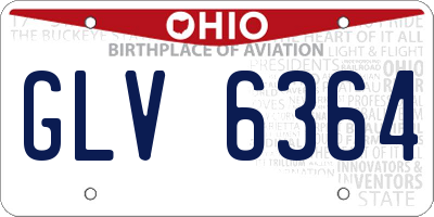 OH license plate GLV6364