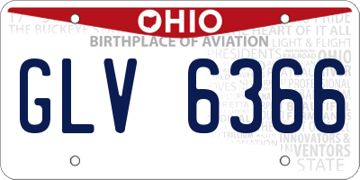 OH license plate GLV6366