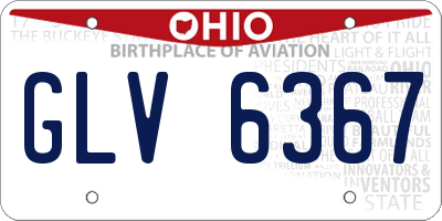 OH license plate GLV6367