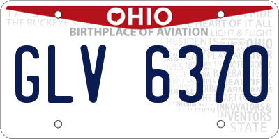 OH license plate GLV6370