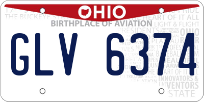 OH license plate GLV6374