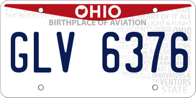 OH license plate GLV6376