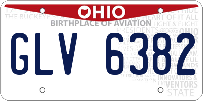 OH license plate GLV6382