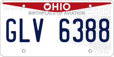 OH license plate GLV6388