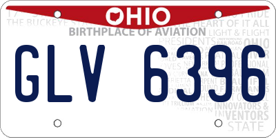 OH license plate GLV6396