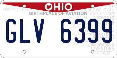 OH license plate GLV6399