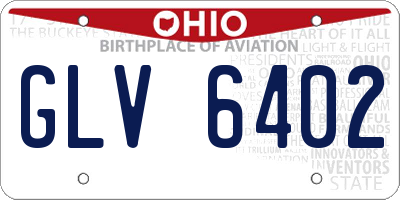 OH license plate GLV6402