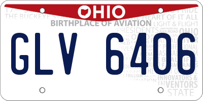 OH license plate GLV6406