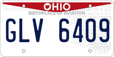 OH license plate GLV6409