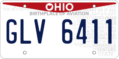OH license plate GLV6411