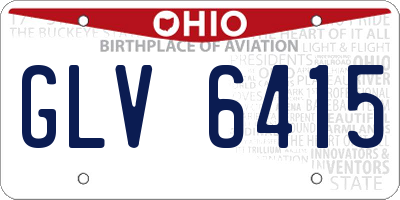 OH license plate GLV6415