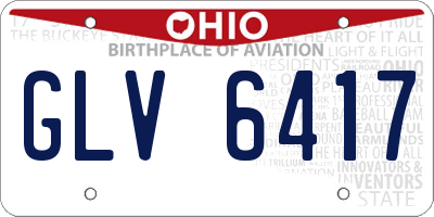 OH license plate GLV6417
