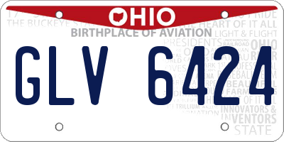 OH license plate GLV6424