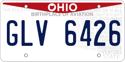 OH license plate GLV6426