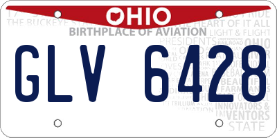 OH license plate GLV6428