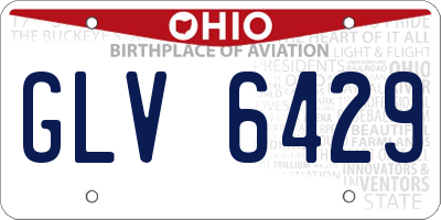 OH license plate GLV6429