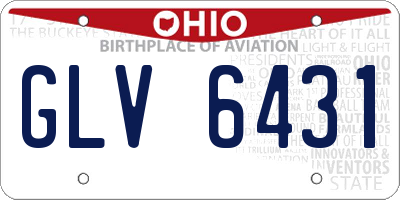 OH license plate GLV6431