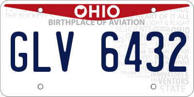 OH license plate GLV6432