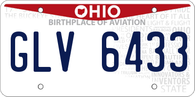OH license plate GLV6433