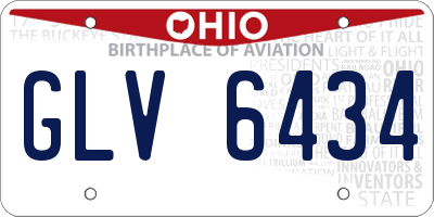 OH license plate GLV6434