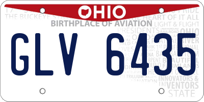 OH license plate GLV6435