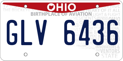 OH license plate GLV6436