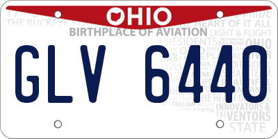 OH license plate GLV6440