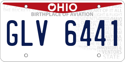 OH license plate GLV6441
