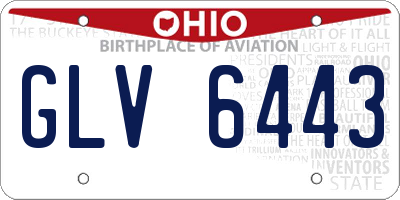 OH license plate GLV6443