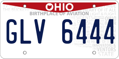 OH license plate GLV6444