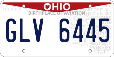 OH license plate GLV6445