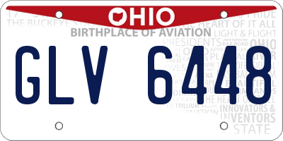 OH license plate GLV6448