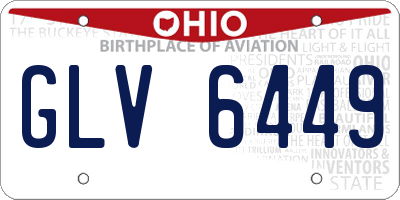 OH license plate GLV6449