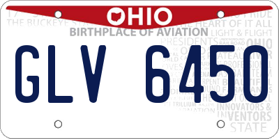 OH license plate GLV6450