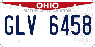 OH license plate GLV6458