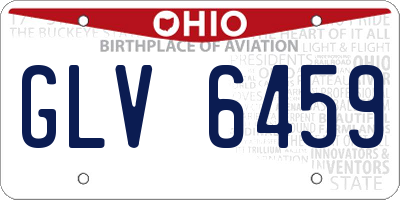 OH license plate GLV6459