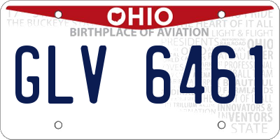 OH license plate GLV6461