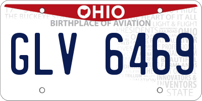 OH license plate GLV6469