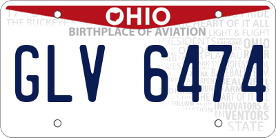 OH license plate GLV6474