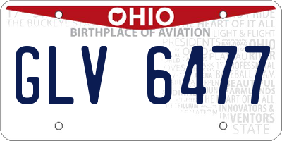 OH license plate GLV6477