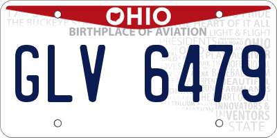 OH license plate GLV6479