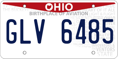 OH license plate GLV6485