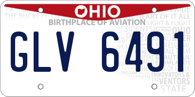 OH license plate GLV6491