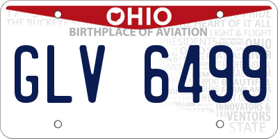 OH license plate GLV6499