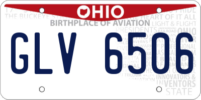 OH license plate GLV6506