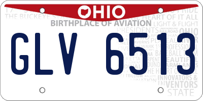 OH license plate GLV6513