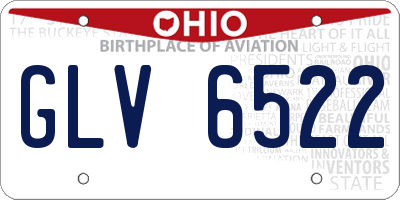 OH license plate GLV6522